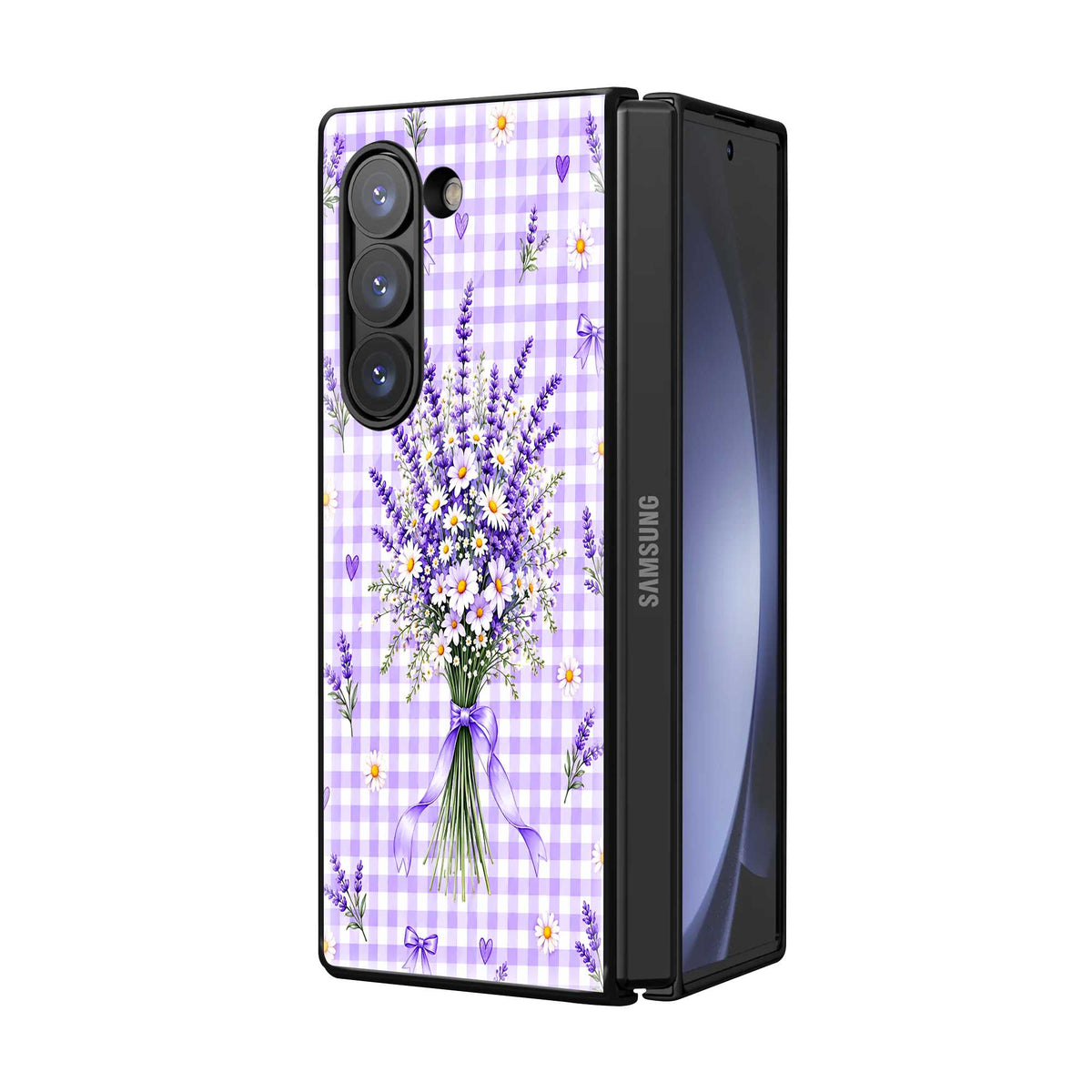 Purple Meadow Samsung Z Fold Glass Case