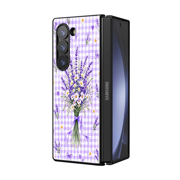 Purple Meadow Samsung Z Fold Glass Case