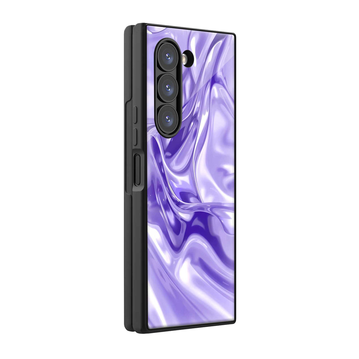 Purple Silk Samsung Z Fold Glass Case