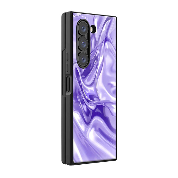 Purple Silk Samsung Z Fold Glass Case