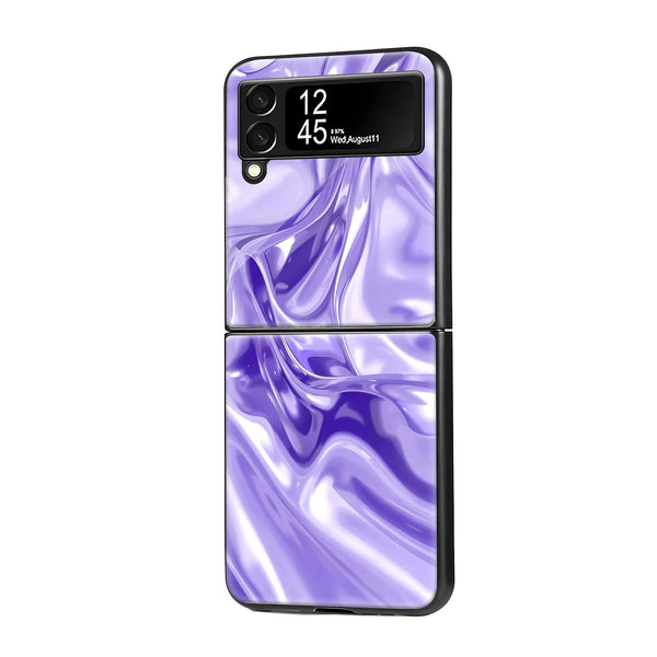 Purple Silk Samsung Z Flip Glass Case