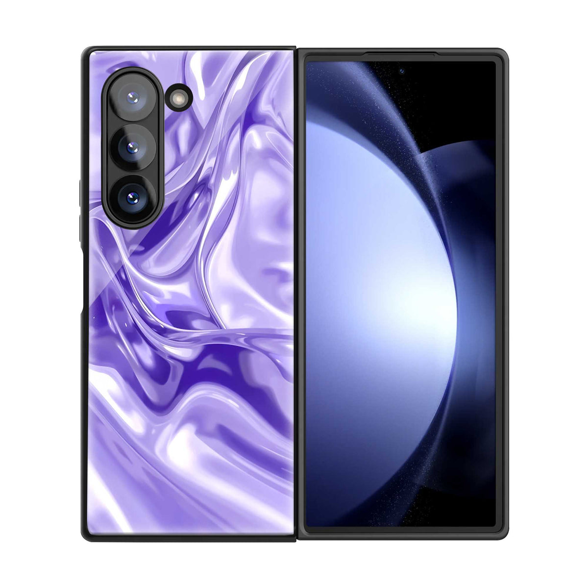 Purple Silk Samsung Z Fold Glass Case