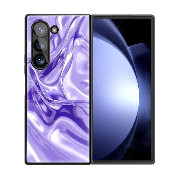 Purple Silk Samsung Z Fold Glass Case