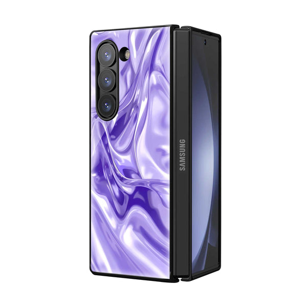 Purple Silk Samsung Z Fold Glass Case