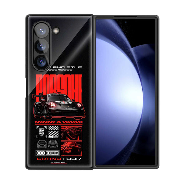 Pyro Porsche Samsung Z Fold Glass Case