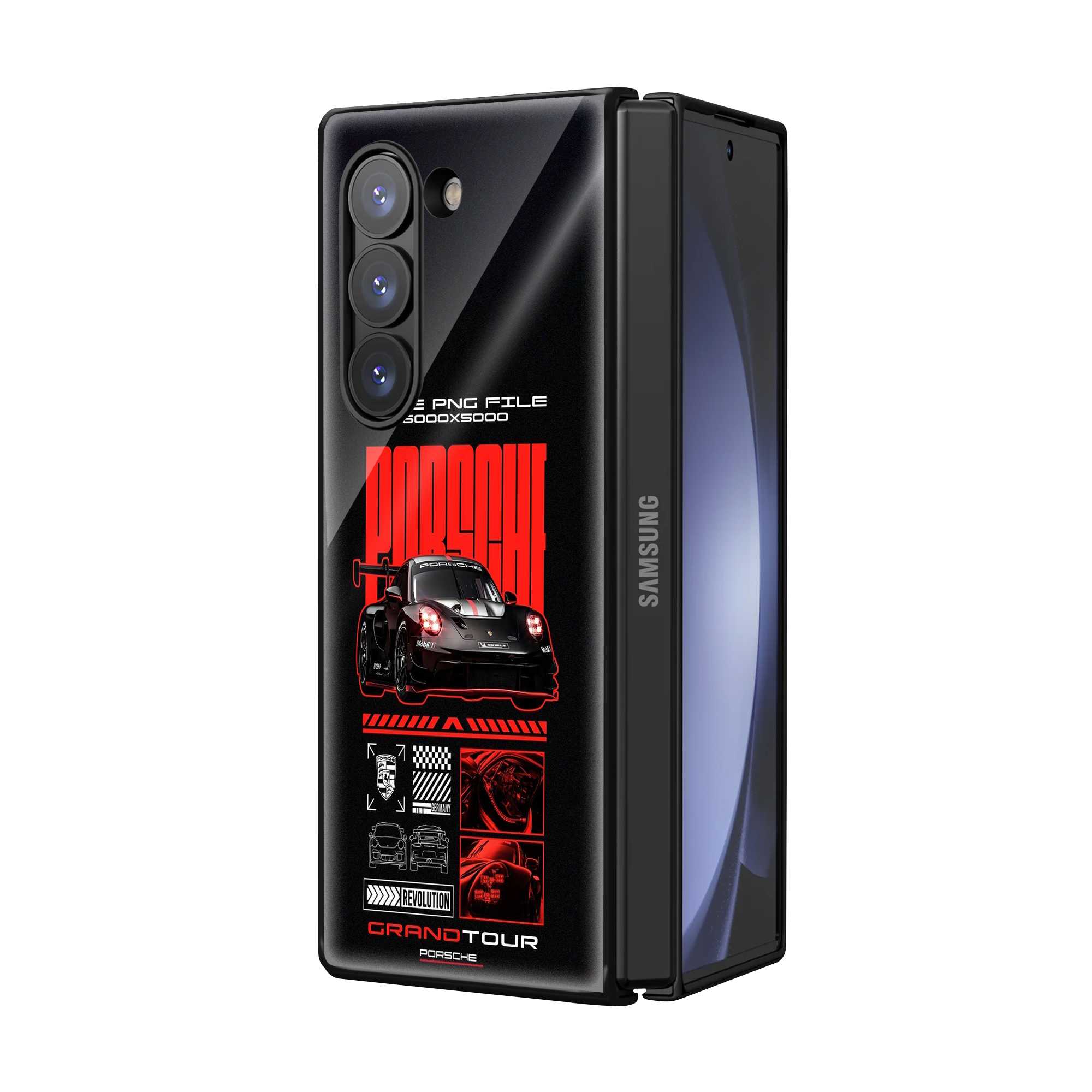 Pyro Porsche Samsung Z Fold Glass Case Secondary image