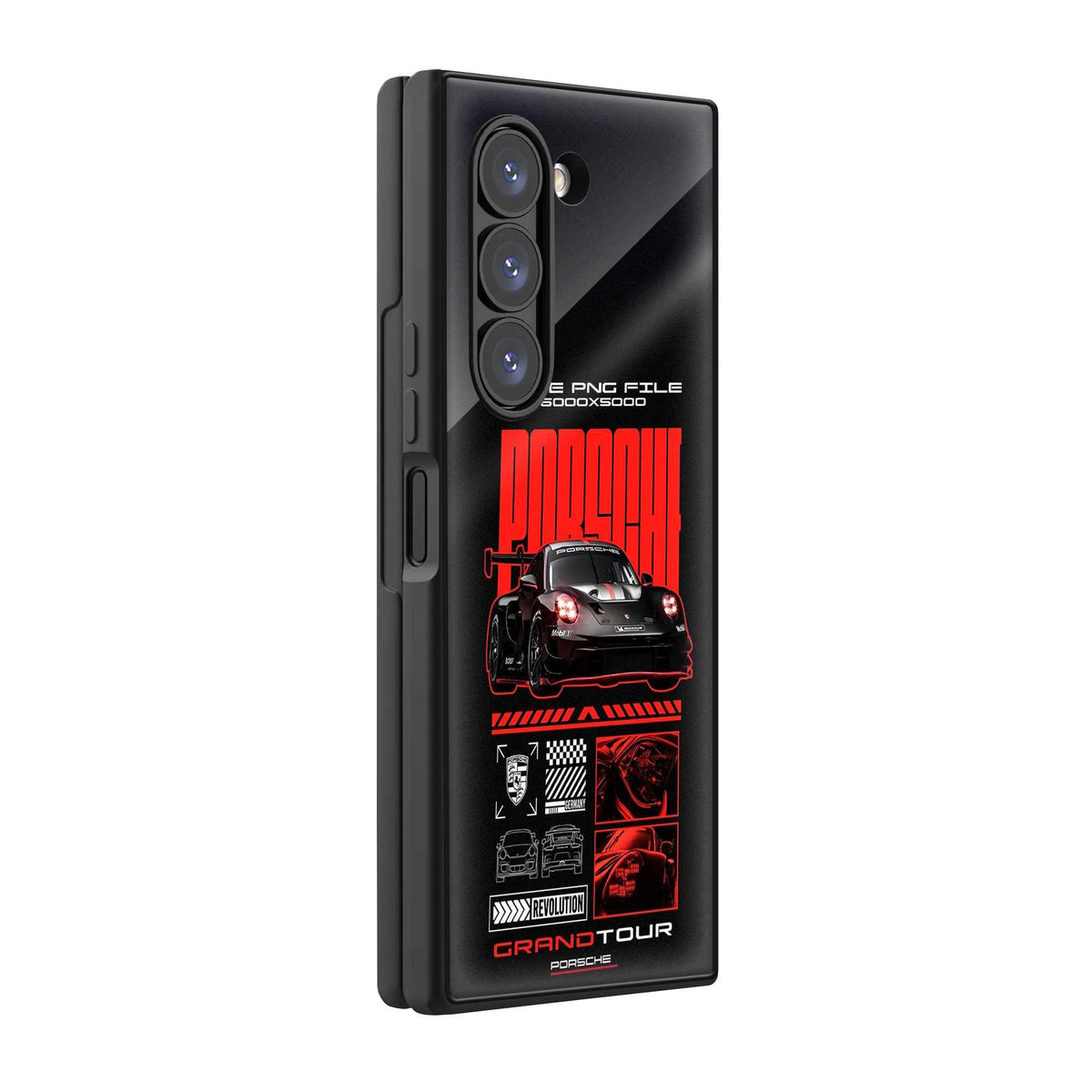 Pyro Porsche Samsung Z Fold Glass Case