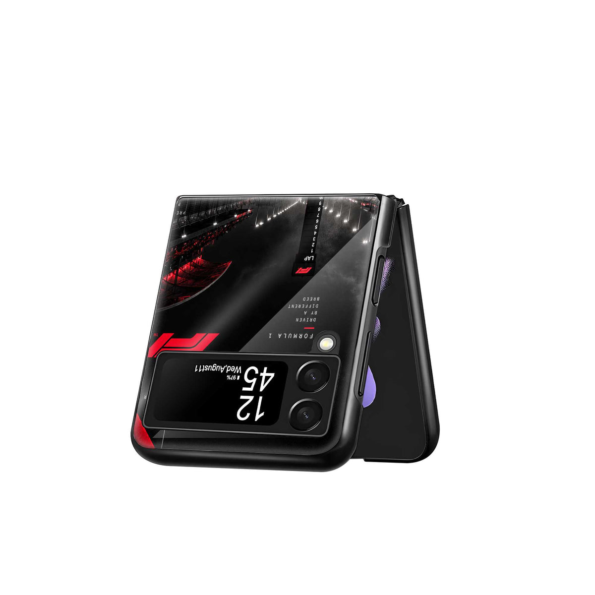 Race After Dark Samsung Z Flip Glass Case