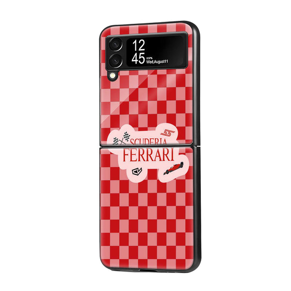 Race Day Samsung Z Flip Glass Case