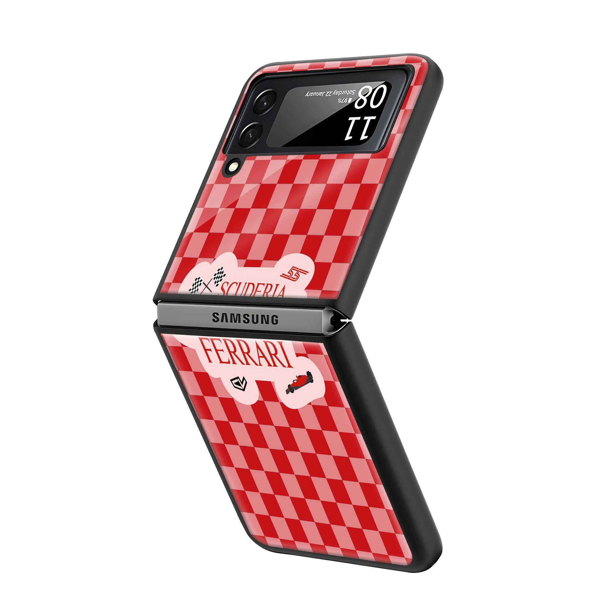 Race Day Samsung Z Flip Glass Case