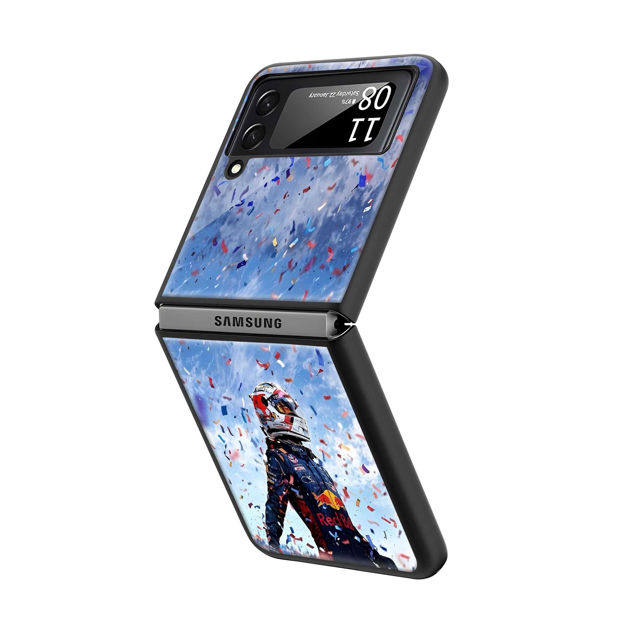 Race King Samsung Z Flip Glass Case