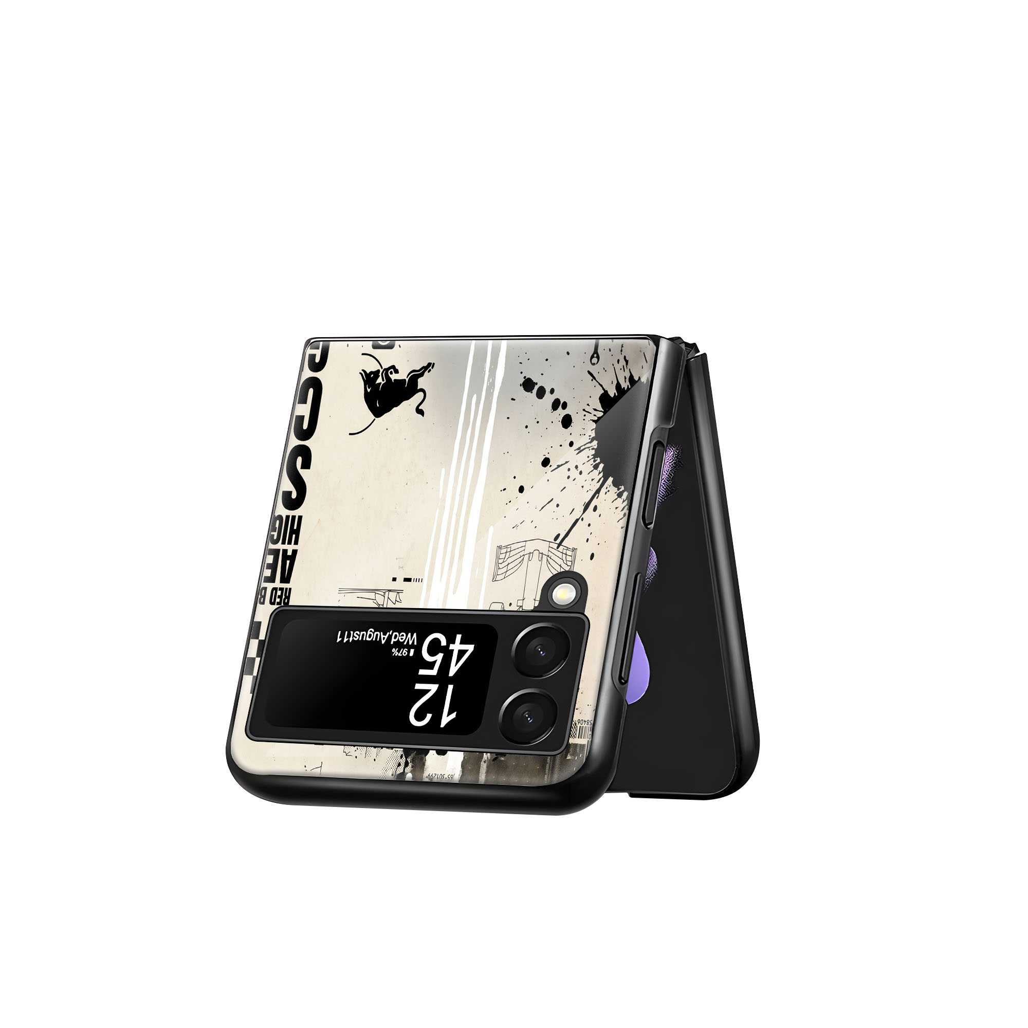 Race Mode ON Samsung Z Flip Glass Case