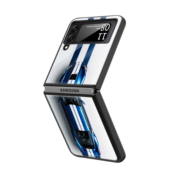 Racing Pulse Samsung Z Flip Glass Case