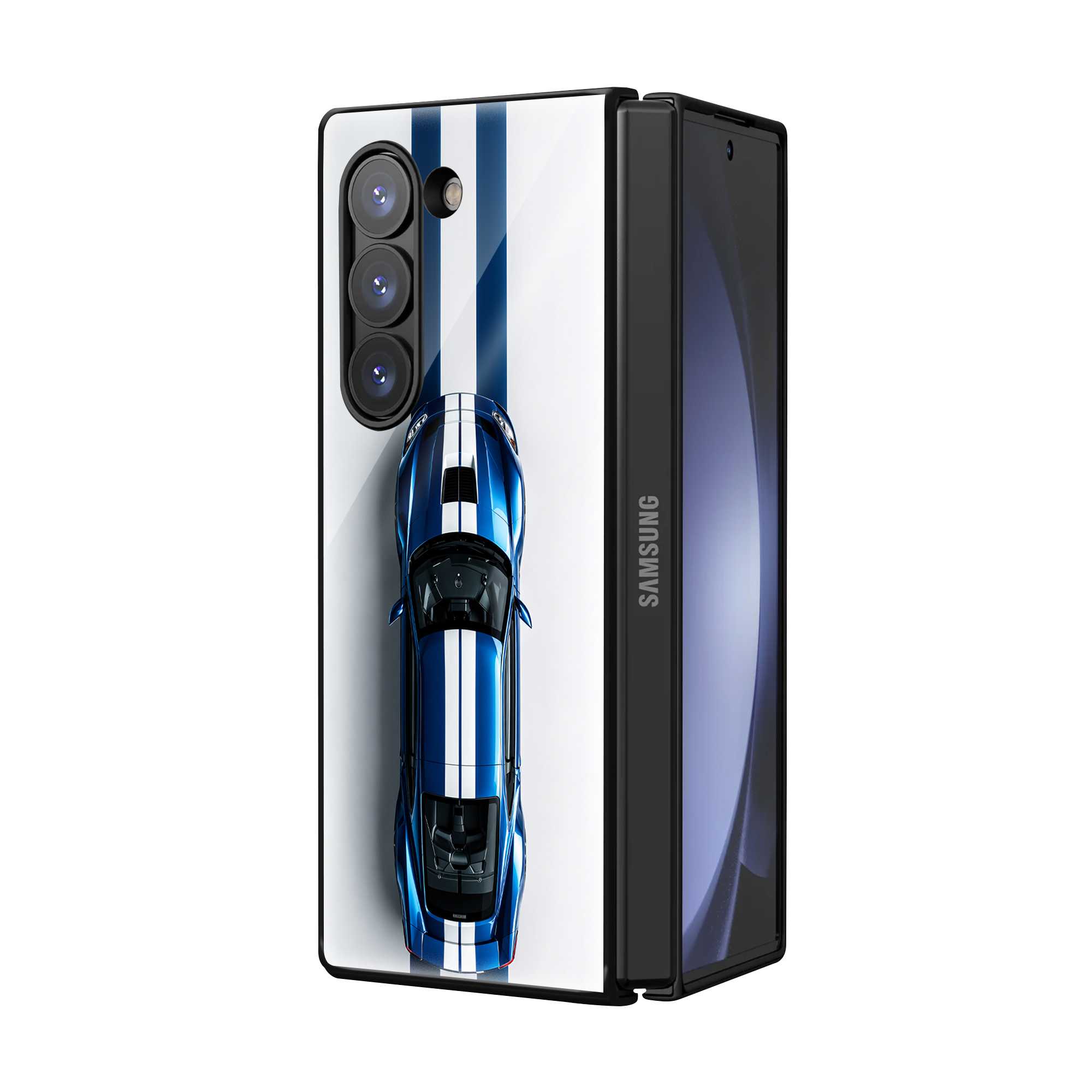 Racing Pulse Samsung Z Fold Glass Case