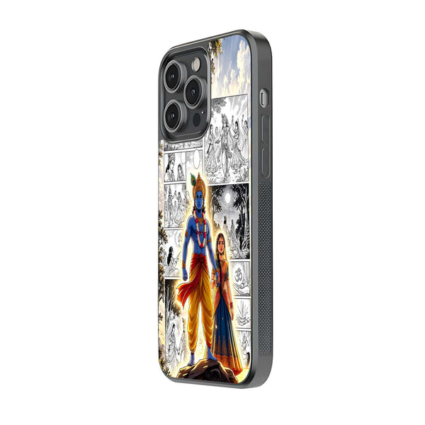 Radha Krishna Eternal Love Glass Case