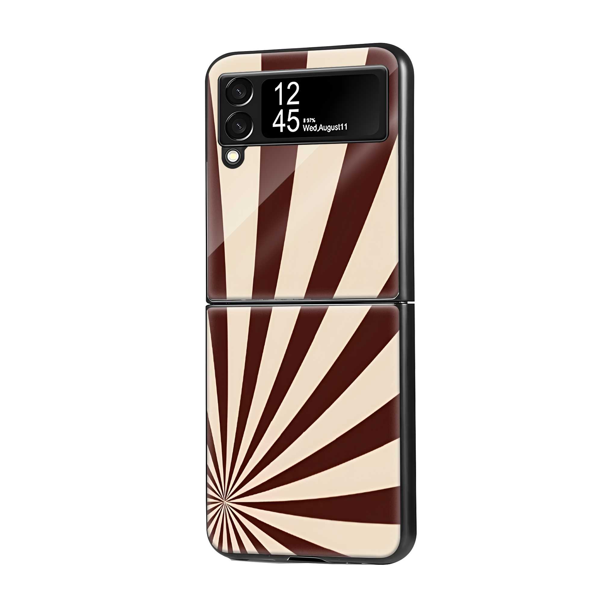 Radial Rays Samsung Z Flip Glass Case