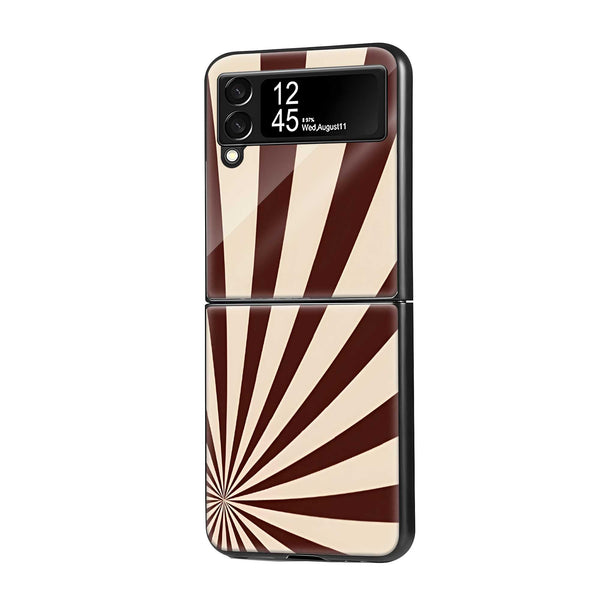 Radial Rays Samsung Z Flip Glass Case