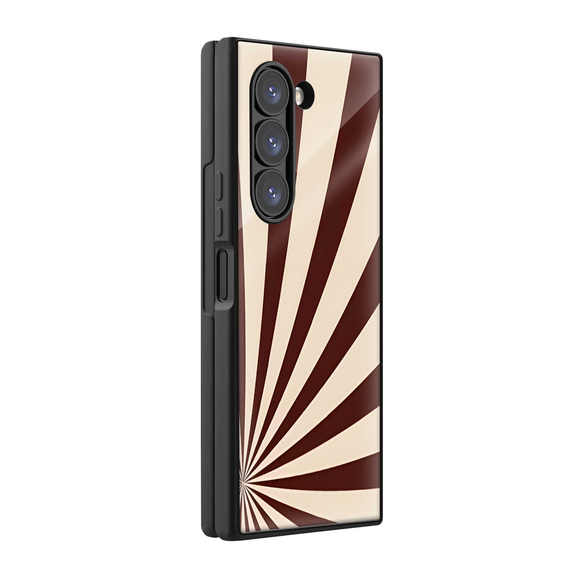 Radial Rays Samsung Z Fold Glass Case
