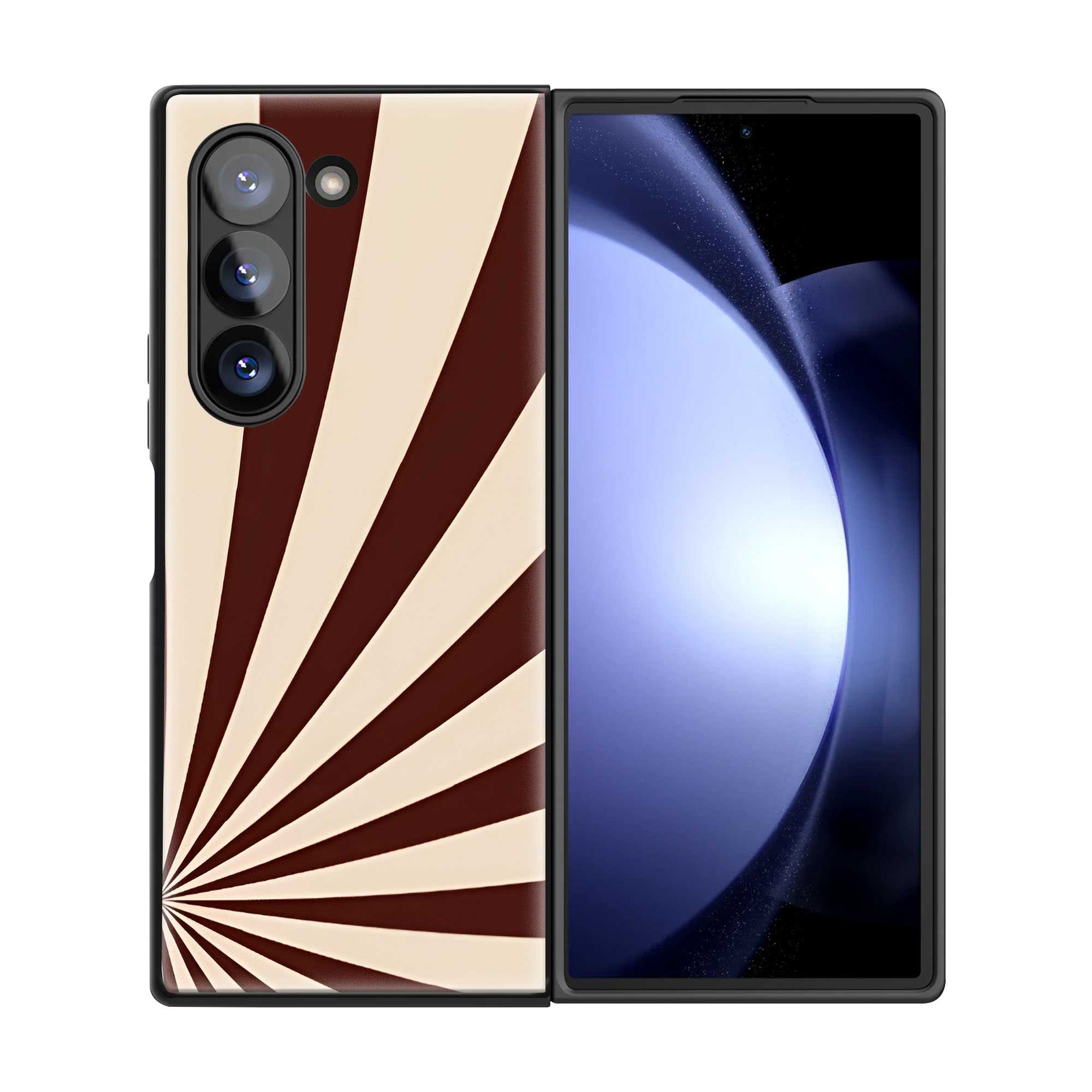 Radial Rays Samsung Z Fold Glass Case