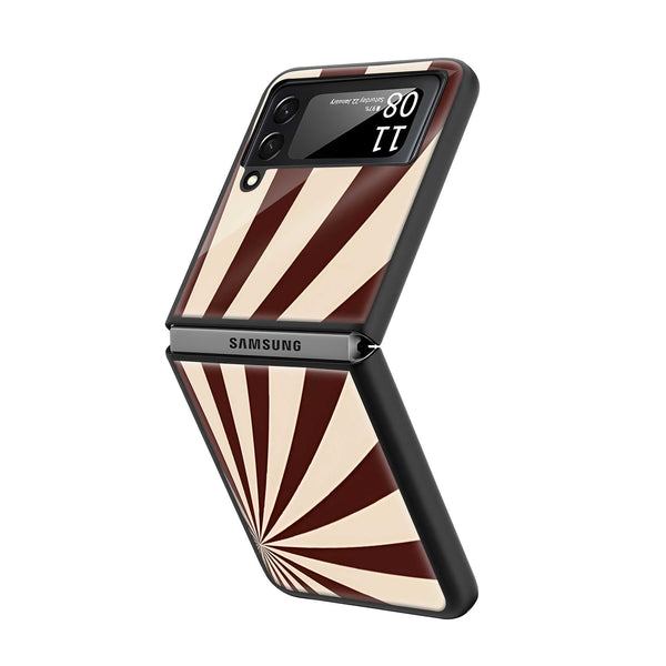 Radial Rays Samsung Z Flip Glass Case