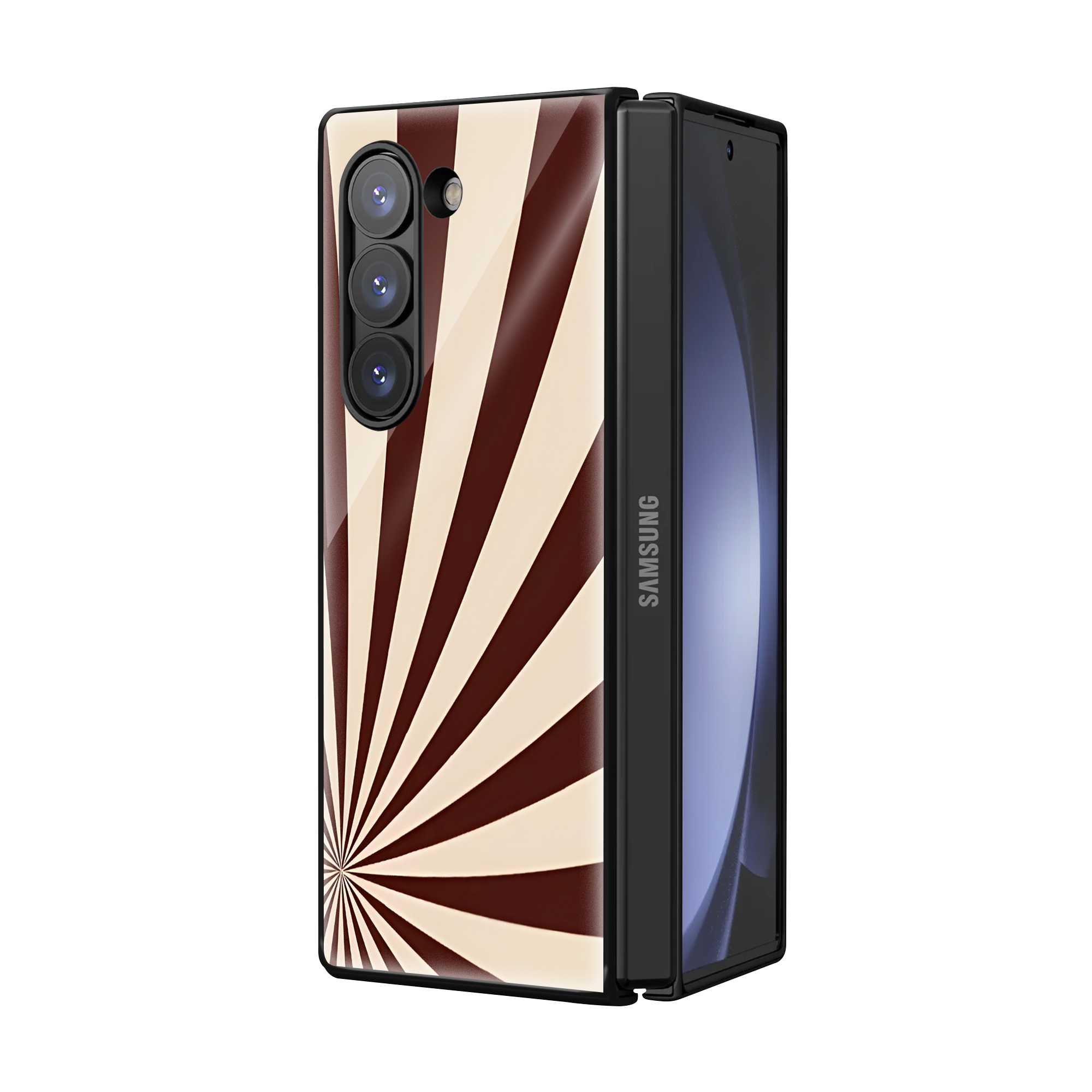 Radial Rays Samsung Z Fold Glass Case