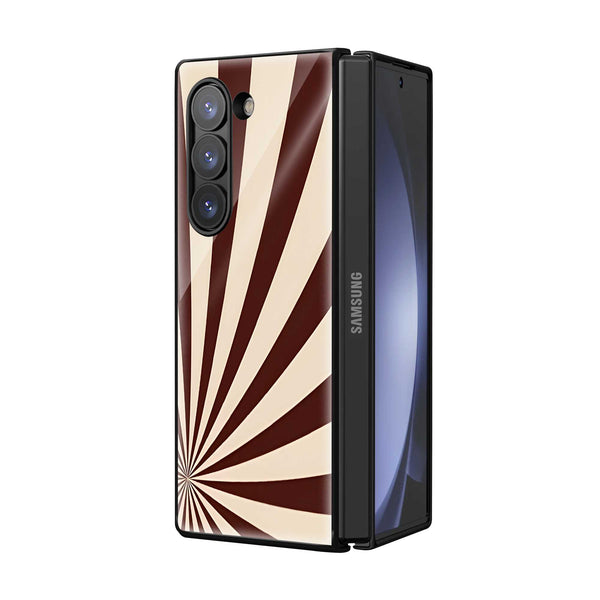 Radial Rays Samsung Z Fold Glass Case