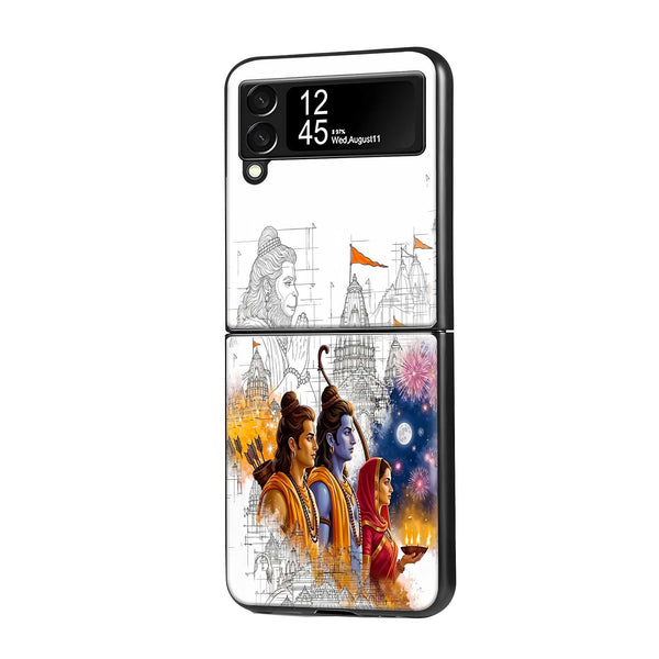 Ram Darbar Samsung Z Flip Glass Case
