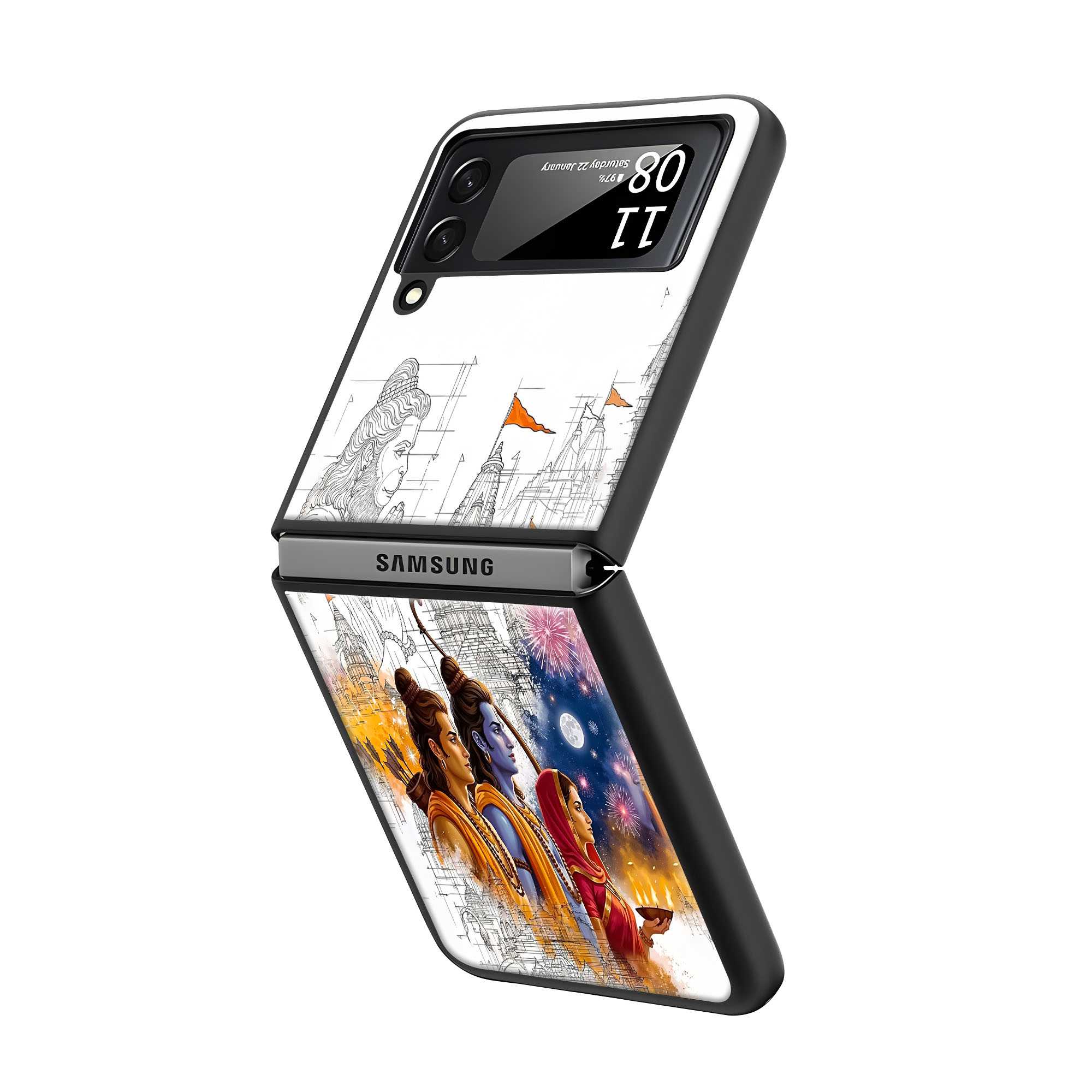 Ram Darbar Samsung Z Flip Glass Case