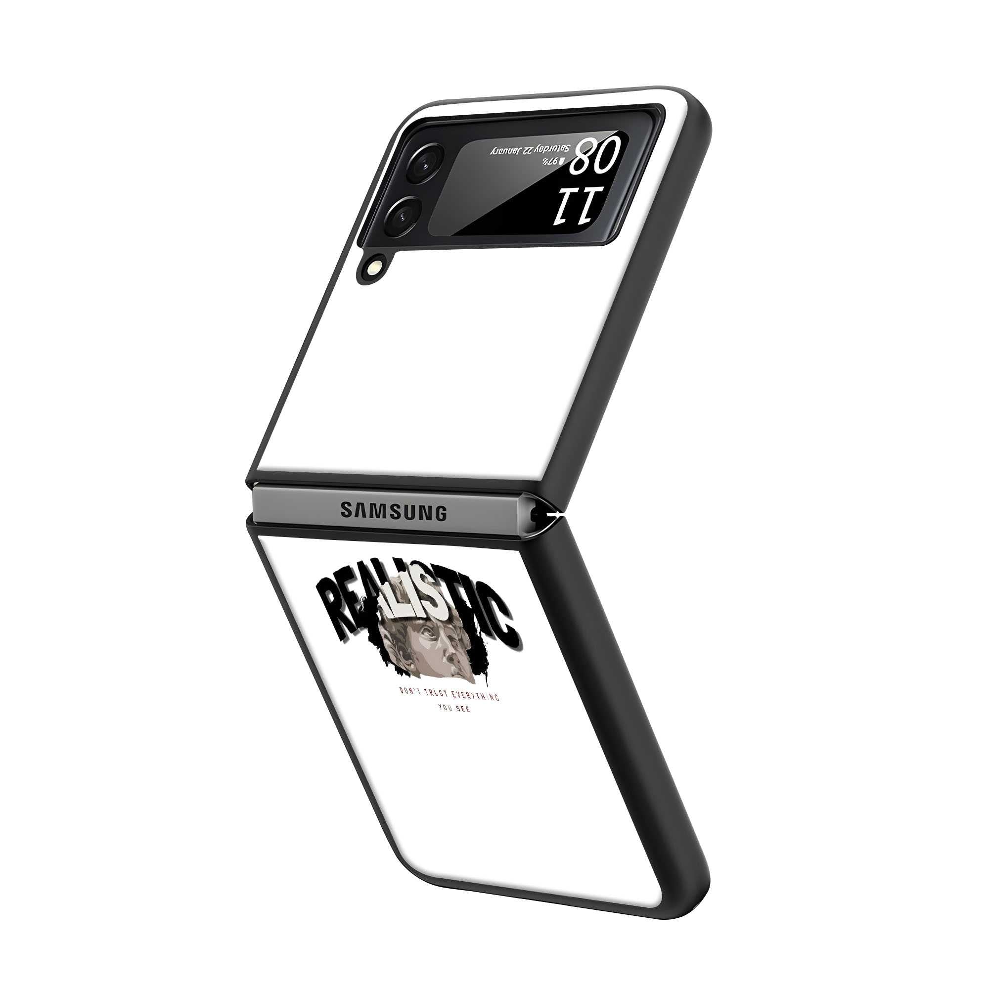 Realistic Samsung Z Flip Glass Case