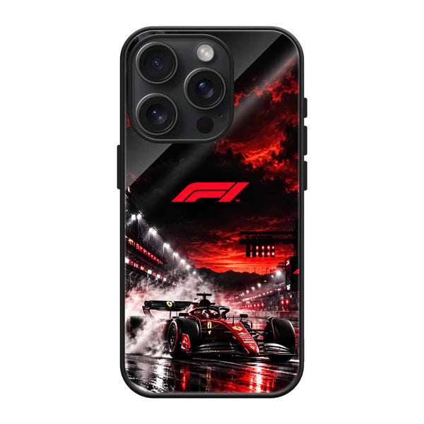 Red F1 Logo Glass Case
