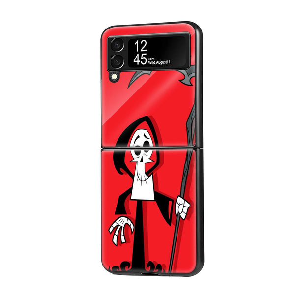 Red Grim Samsung Z Flip Glass Case