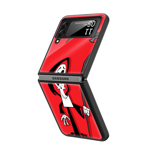 Red Grim Samsung Z Flip Glass Case