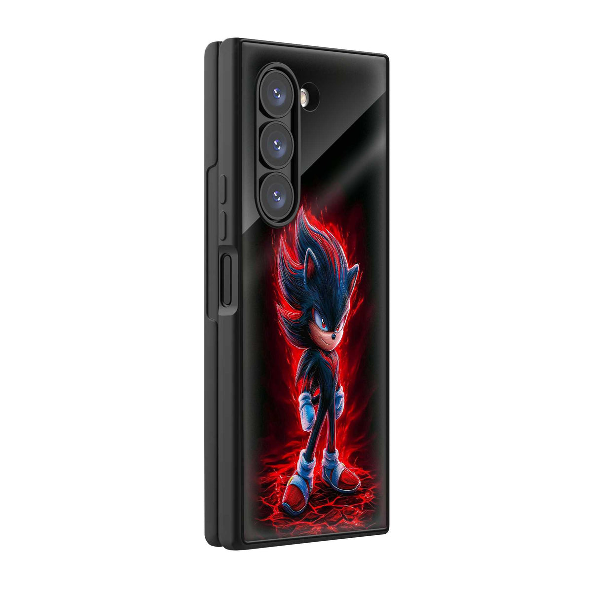 Red Hellfire Samsung Z Fold Glass Case