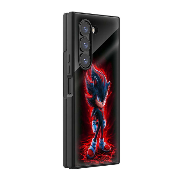 Red Hellfire Samsung Z Fold Glass Case
