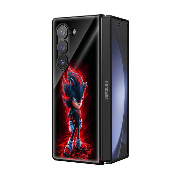 Red Hellfire Samsung Z Fold Glass Case