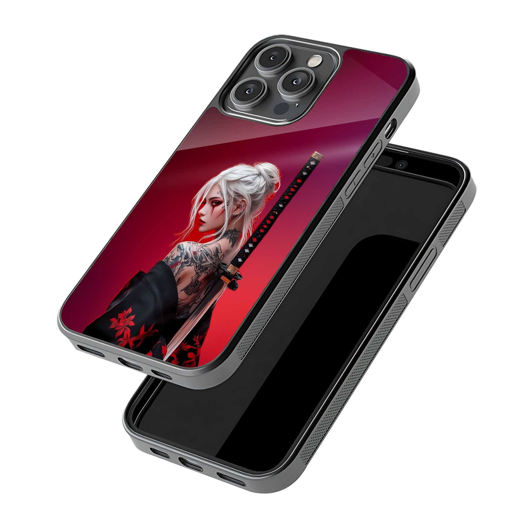 Red Lotus Warrior Glass Case
