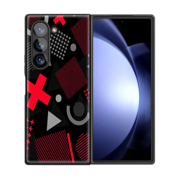 Red Matrix Samsung Z Fold Glass Case