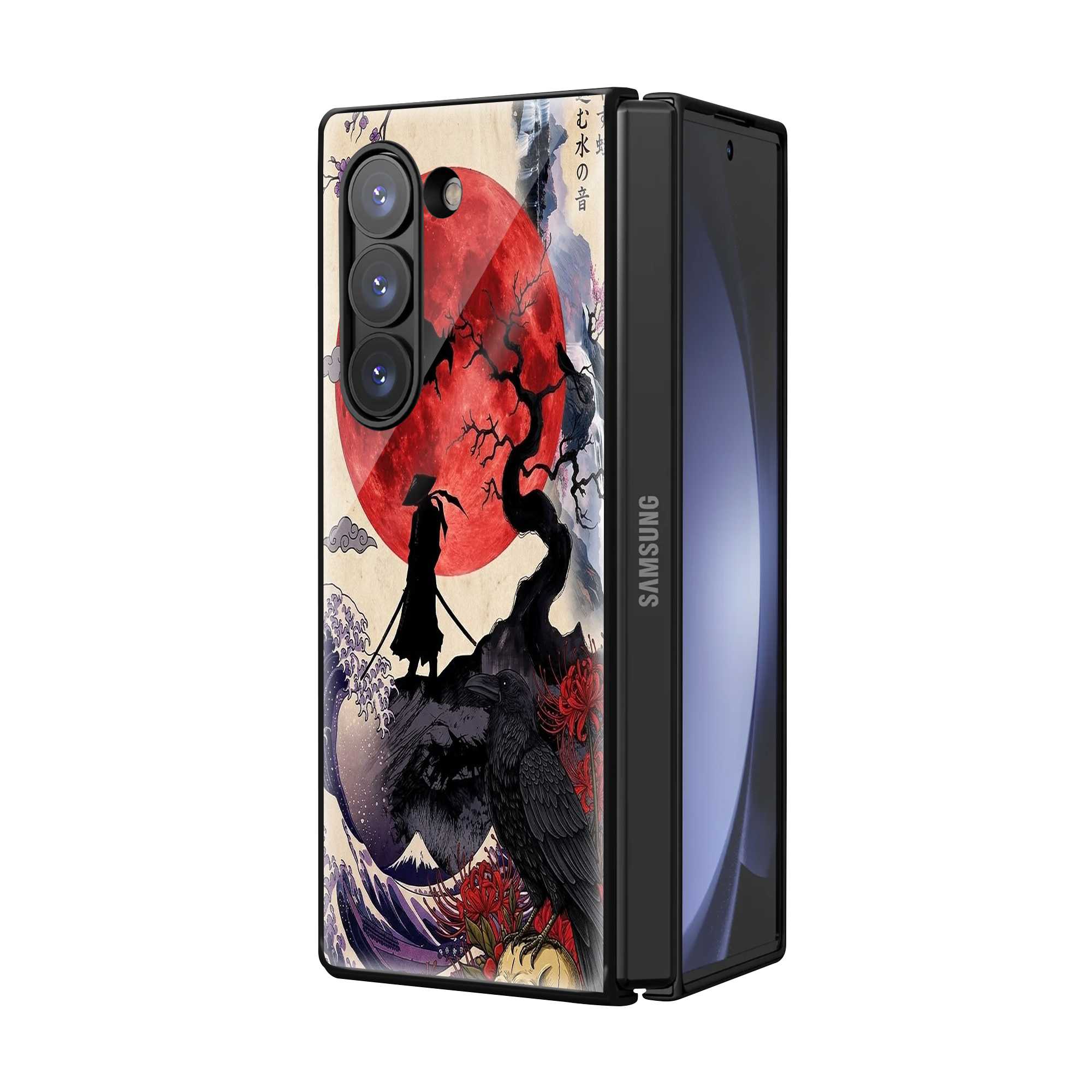 Red Moon Ronin Samsung Z Fold Glass Case