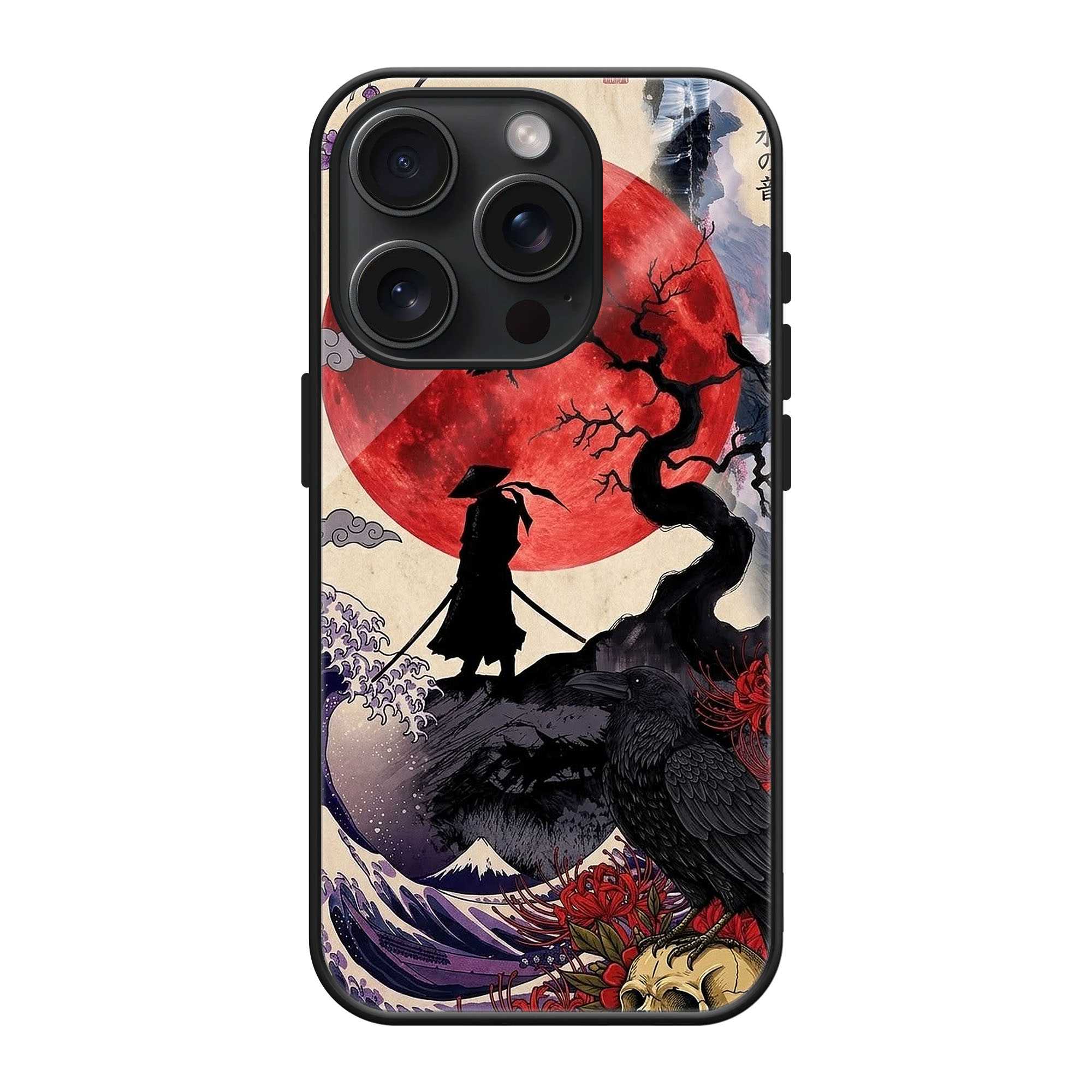 Red Moon Ronin Glass Case
