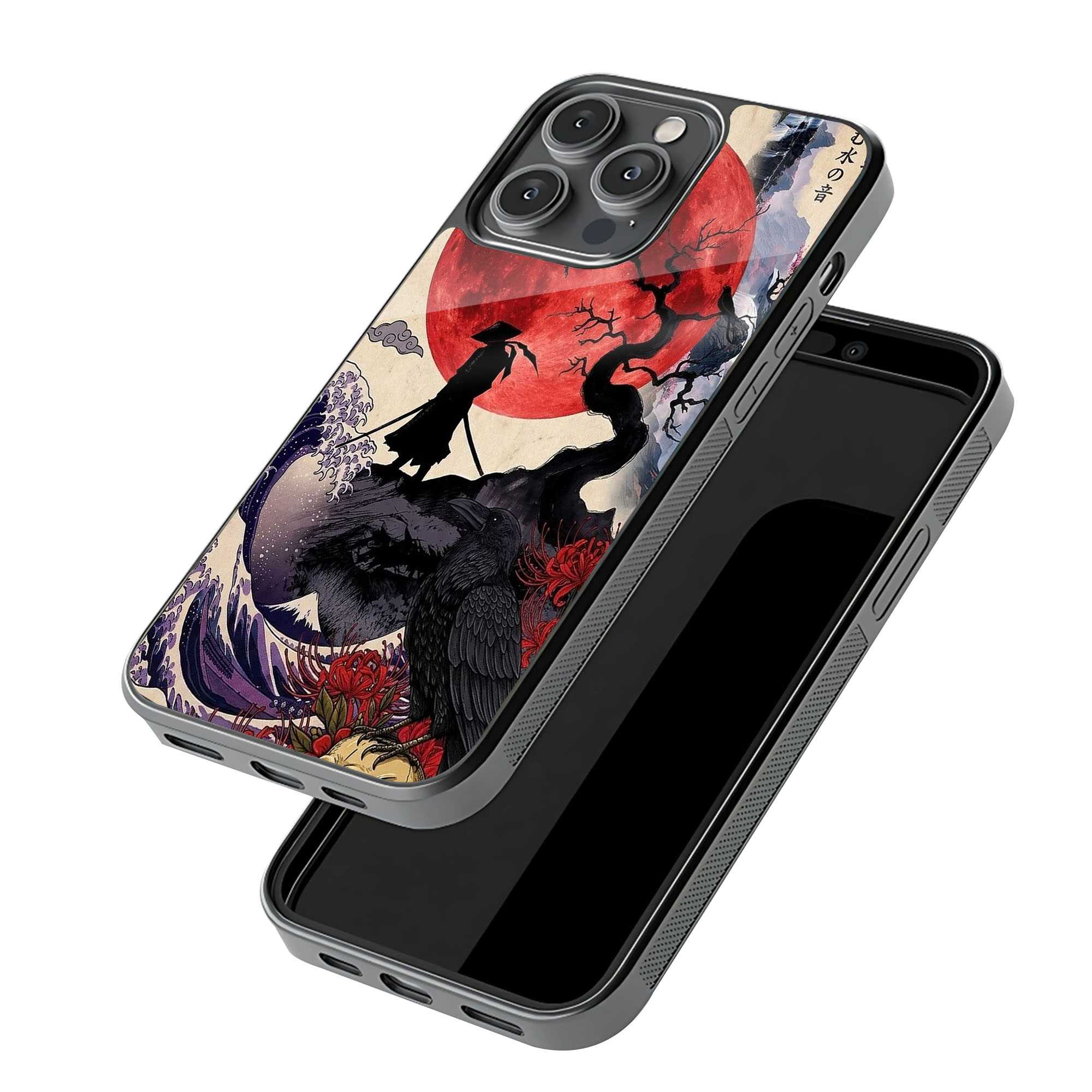 Red Moon Ronin Glass Case