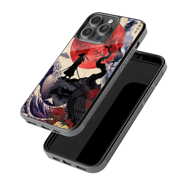 Red Moon Ronin Glass Case