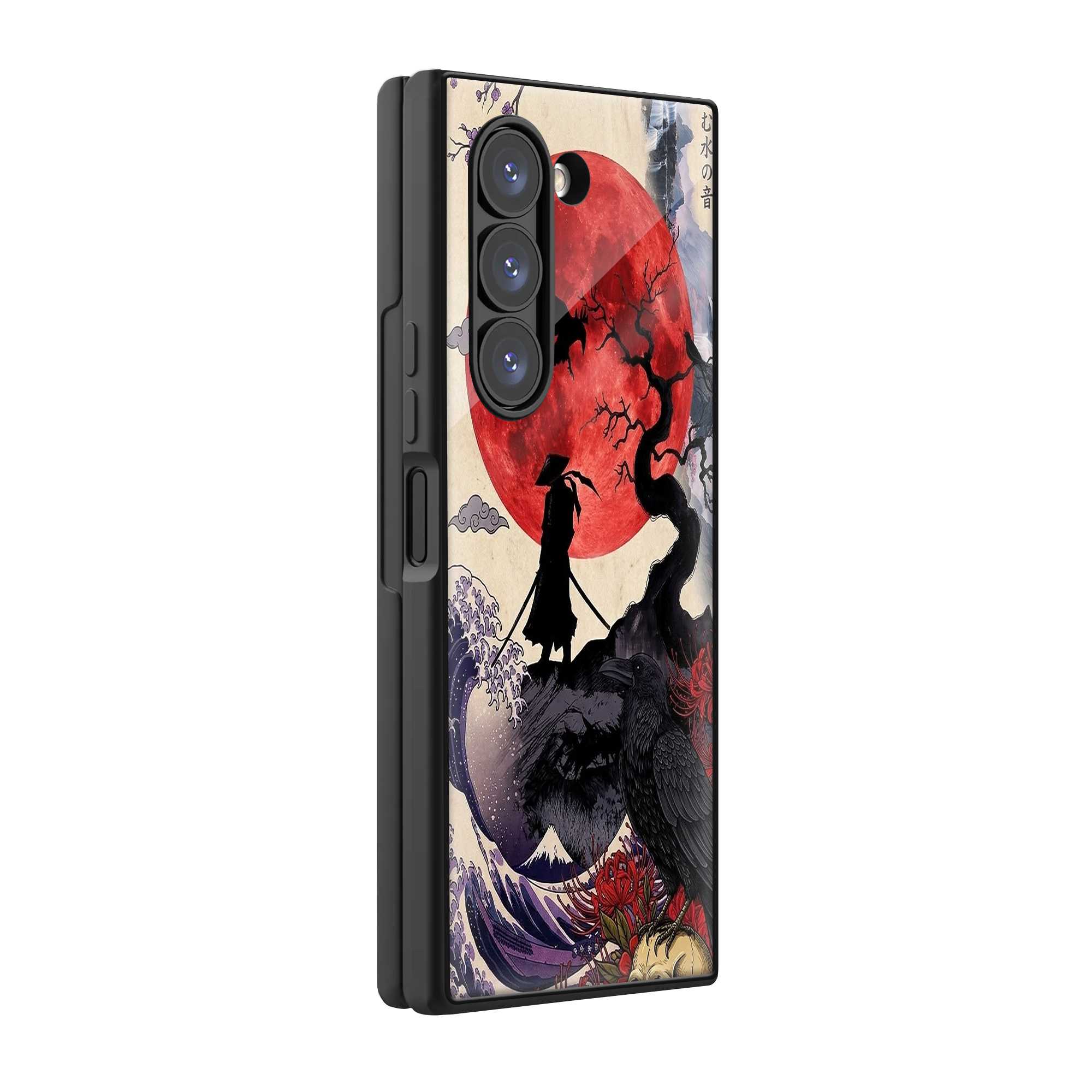 Red Moon Ronin Samsung Z Fold Glass Case