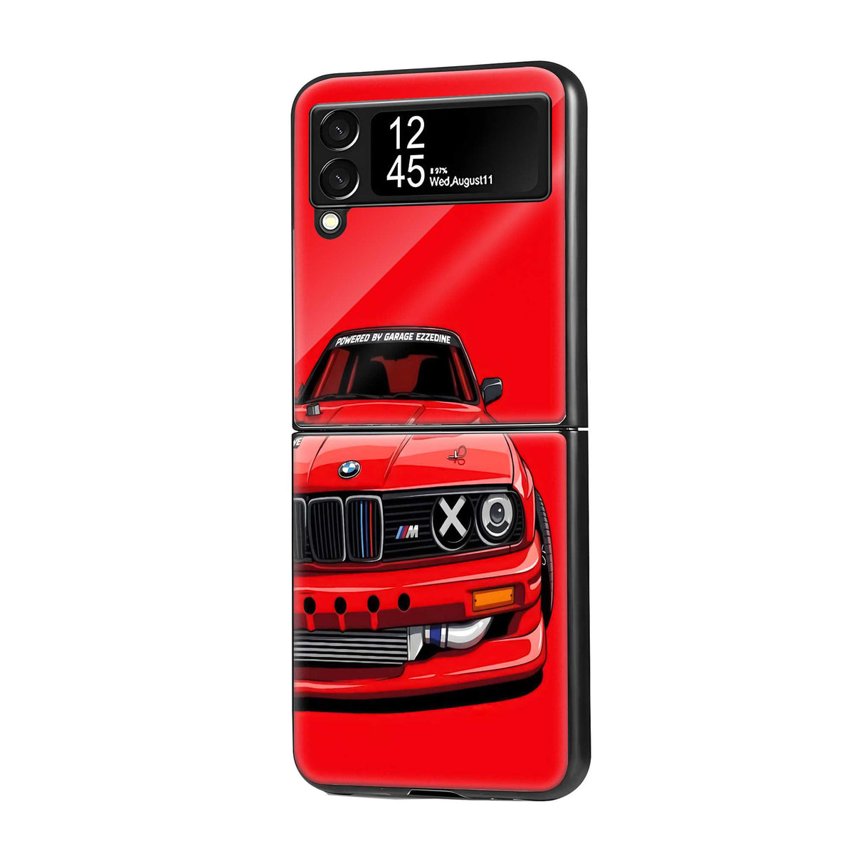 Red Mustang Beast Samsung Z Flip Glass Case