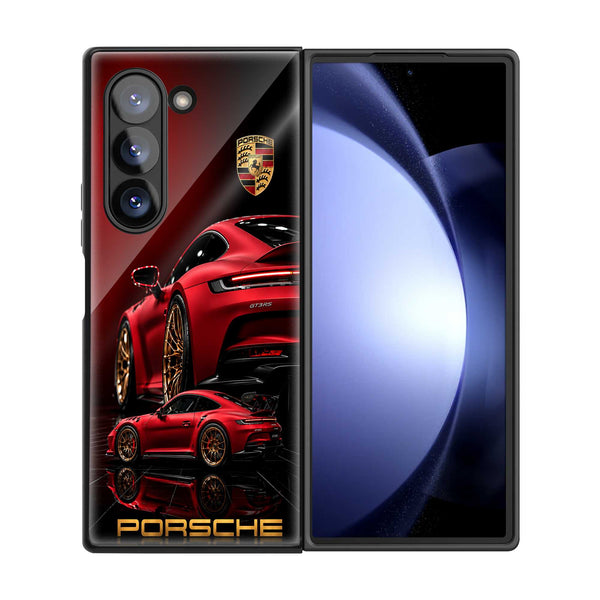 Red Phantom Samsung Z Fold Glass Case