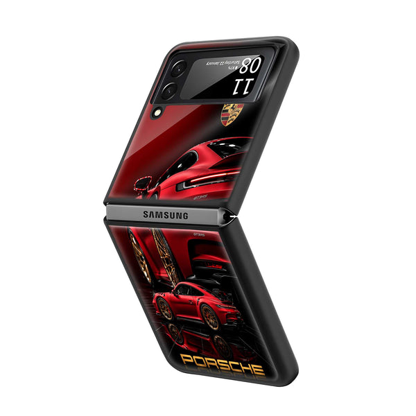 Red Phantom Samsung Z Flip Glass Case