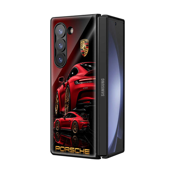 Red Phantom Samsung Z Fold Glass Case