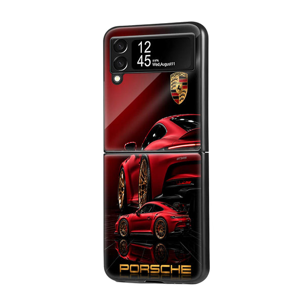 Red Phantom Samsung Z Flip Glass Case
