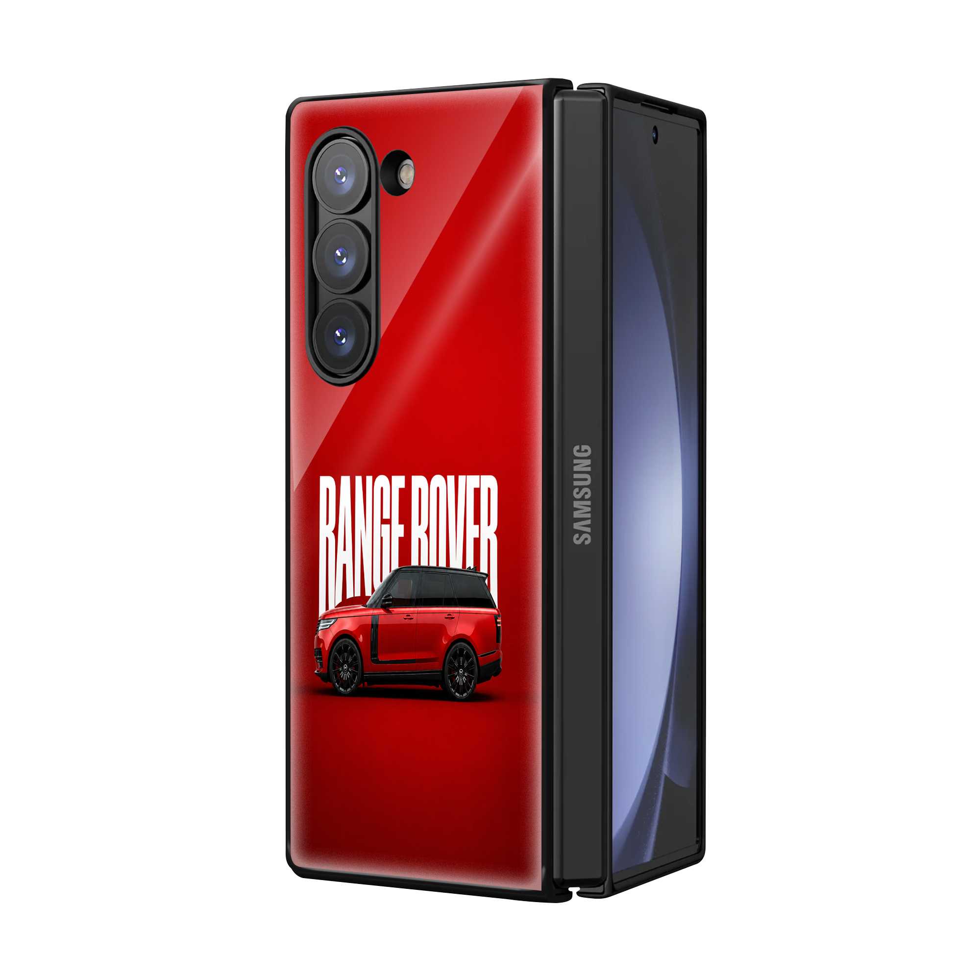 Red Royalty Samsung Z Fold Glass Case Secondary image
