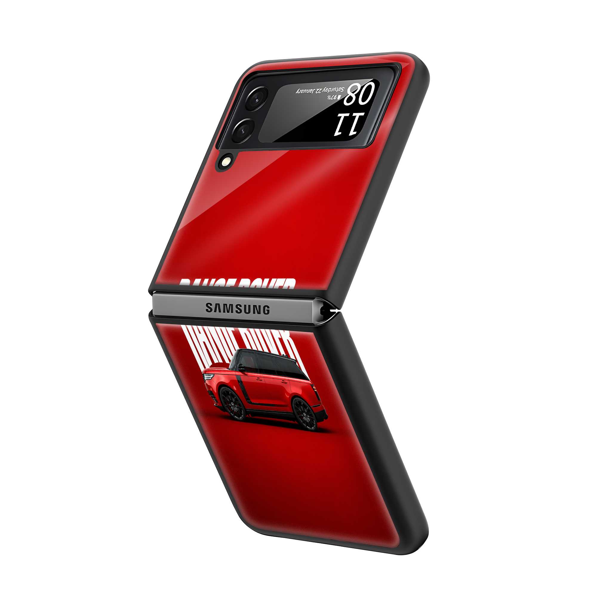Red Royalty Samsung Z Flip Glass Case Secondary image