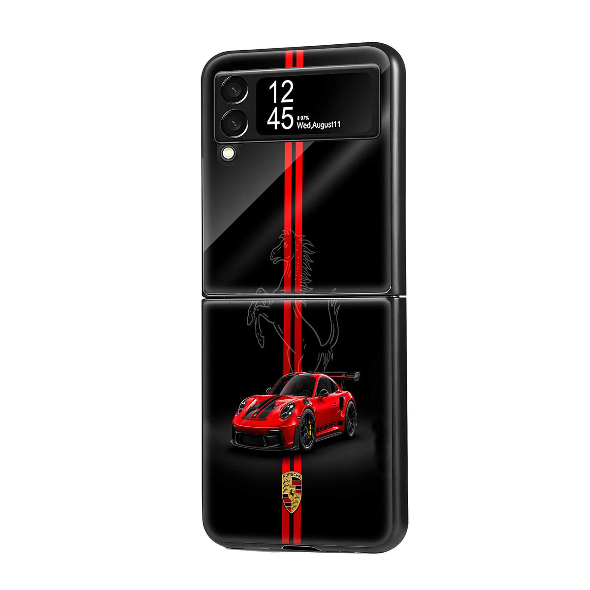 Redline Horse Samsung Z Flip Glass Case